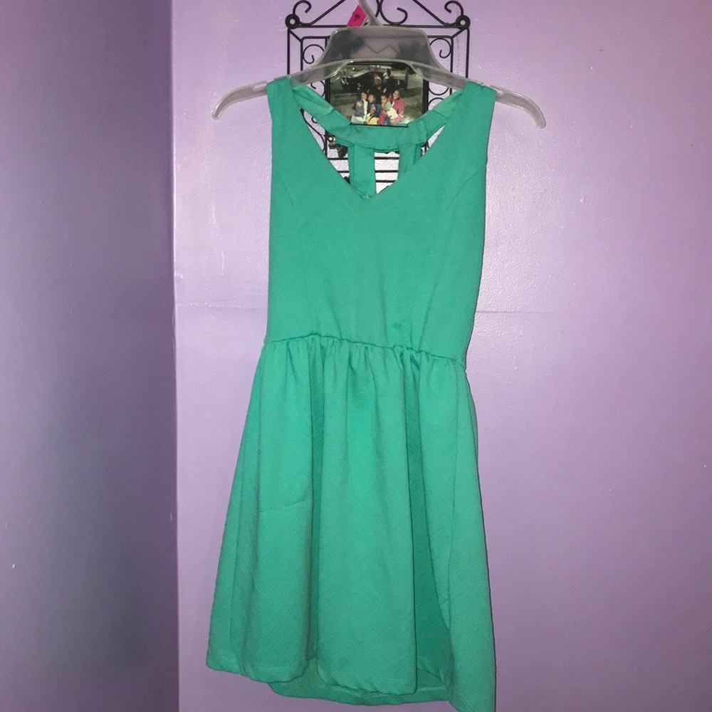 Teal blue dress